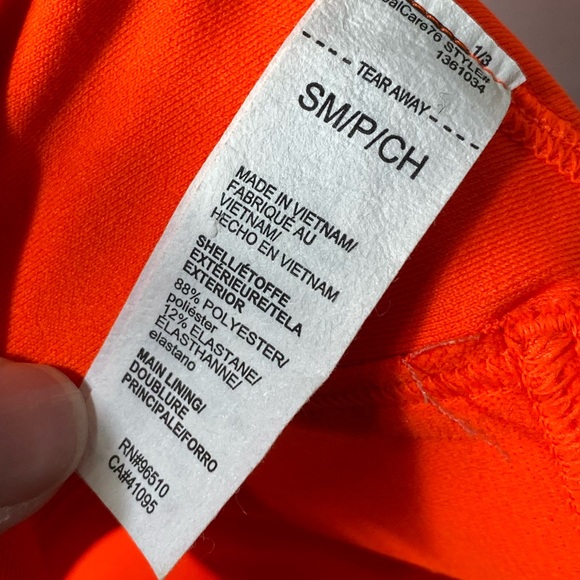 SAFETY ORANGE Sports Bra  - Under Armour - Crossback, Medium-Impact Sz S - Picture 6 of 10